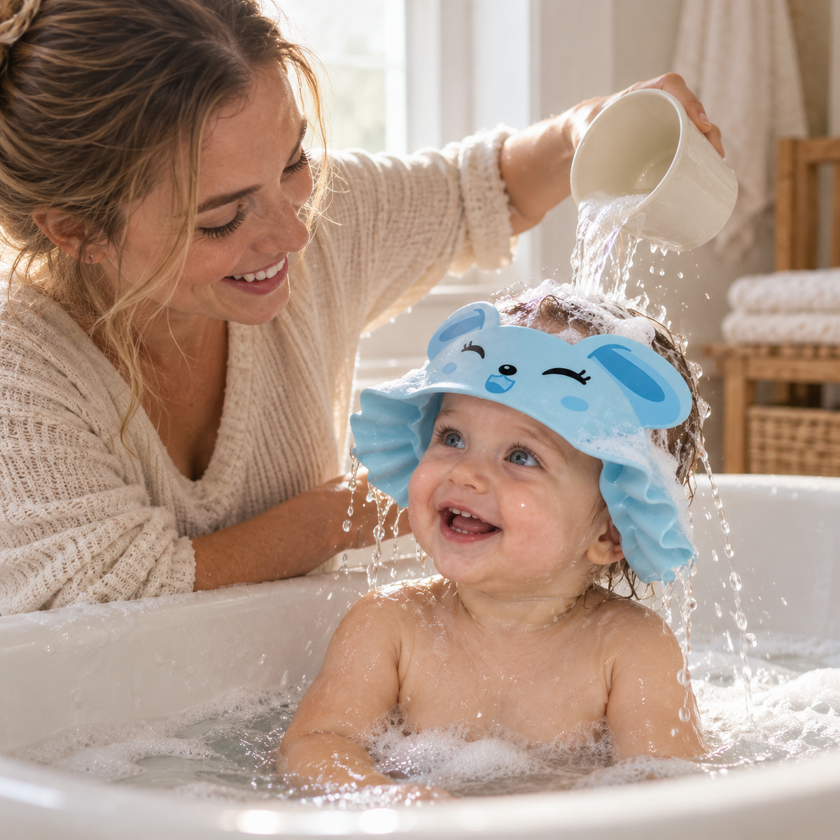 Babbly Baby Shower Cap